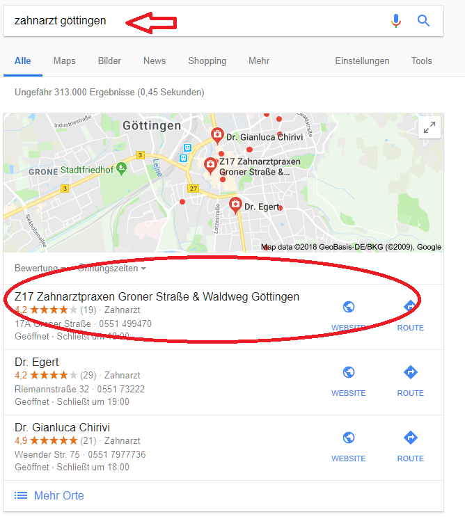 google zahnarzt goettingen 